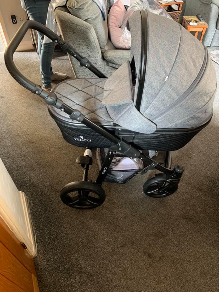 Venicci shadow denim grey 3 in 1 sale