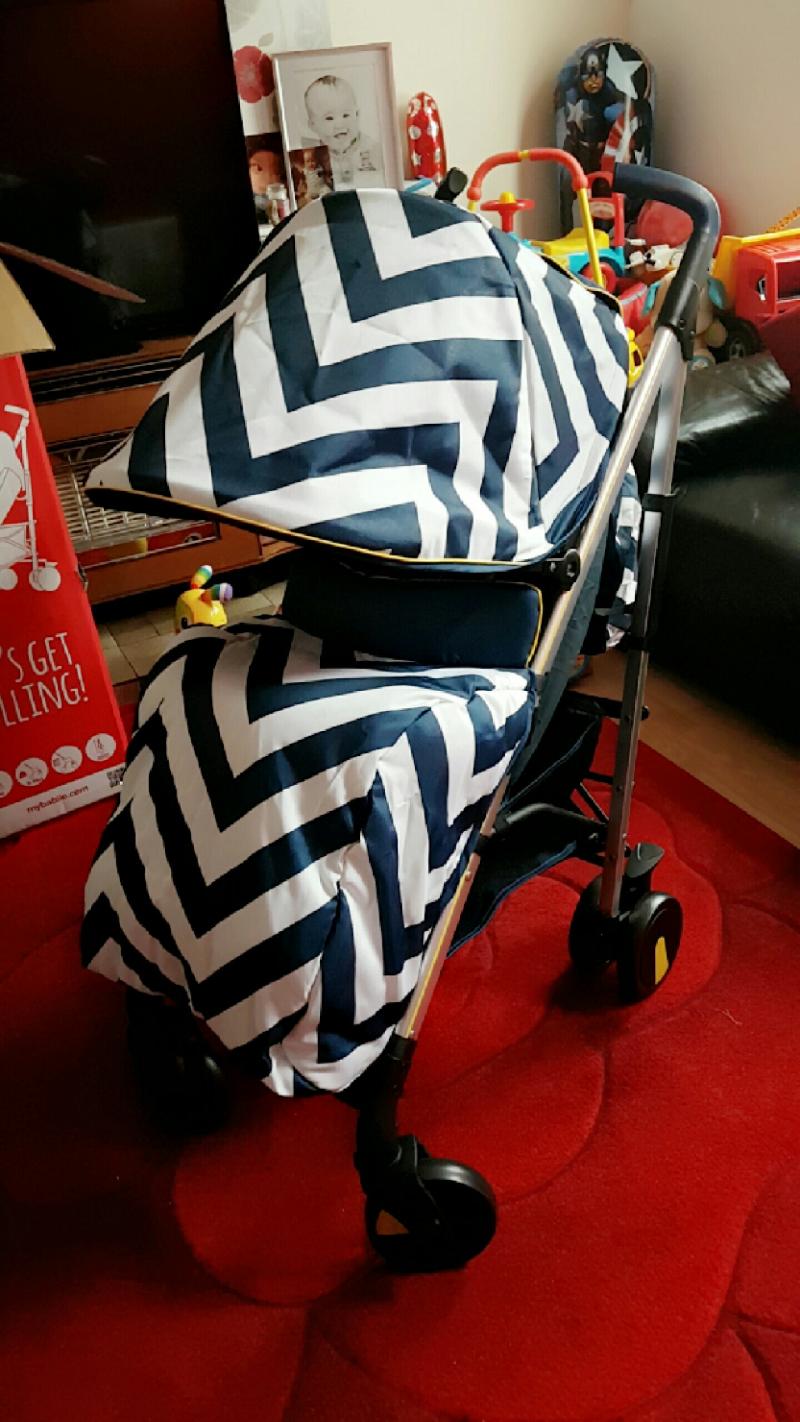 my babiie mb51 blue chevron stroller