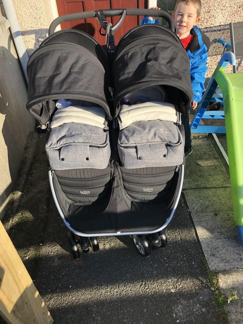 britax b agile double newborn insert