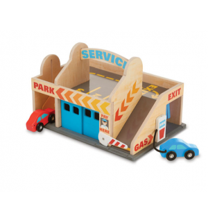 Melissa and doug clearance wooden car garage