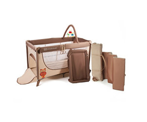 Joy Plus Travel Cot Crib Folding Bed with Accessories