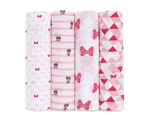 Minnie mouse swaddleplus muslin blankets