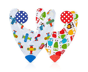 Reversible teething bibs