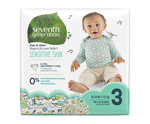 Baby Diapers, Free and Clear for Sensitive Skin :Size 3