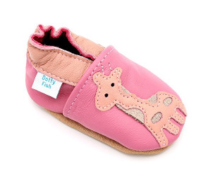 Soft Leather Shoes with Suede Soles (Size 3)