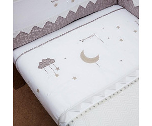 Cot Bed Quilt Moon and Back