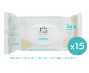 Sensitive Unscented Wipes : 15 pack