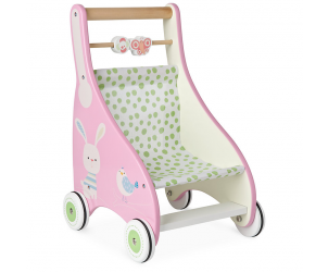 Activity wooden pushchair