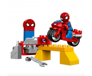 Duplo spider-man web-bike workshop