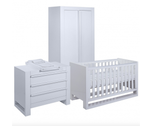 Rimini 3 Piece Room Set (Cot, Chest, Wardrobe) 