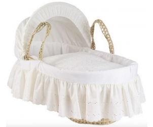 Moses Basket - Broderie Anglaise