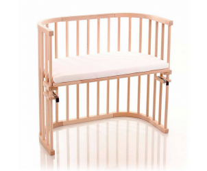 Convertible Varnished Bedside Cot with Mattress
