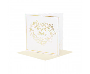 Gold tree heart card