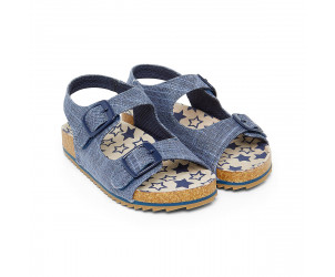 Chambray Footbed Sandals