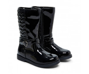 Patent Quilted Boots