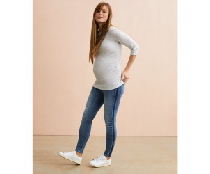 Tuxedo Stripe Under The Bump Skinny Maternity Jeans