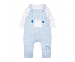My First Beary Cute Dungarees and Bodysuit Set