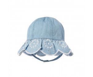 Chambray Embroidered sun hat