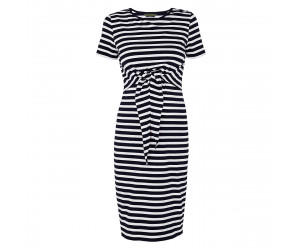 Navy Striped Nursing Dress