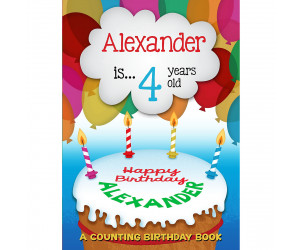 Personalised Age 4 Birthday Name Book