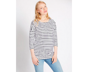 Maternity Striped Feeding Top with Modal