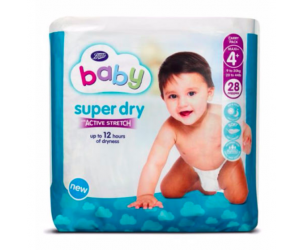 Baby Super Dry with Active Stretch Nappies Size 4