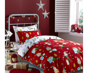 Elfie Duvet Cover and Sheet Set in Red