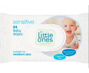 Little Ones Fragrance Free Single 64 Baby Wipes