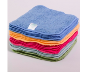 ORGANIC Rainbow Premium Cotton Terry Cloth Washable Baby Wipes