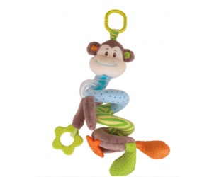 Cheeky Monkey Spiral Cot Rattle