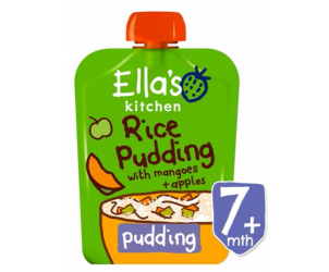 Really Yummy Rice Pudding with Mangoes + Apples 7m+