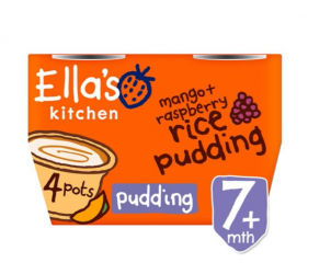 Mango & Raspberry Rice Pudding 7m+