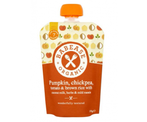 Organic Pumpkin, Chickpea, Tomato & Brown Rice 7m+