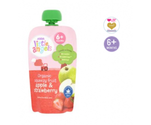 Organic Squeezy Fruit Pouch Apple & Strawberry 6m+