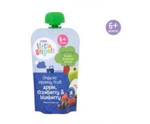Organic Squeezy Fruit Apple Strawberry & Blueberry 6m+