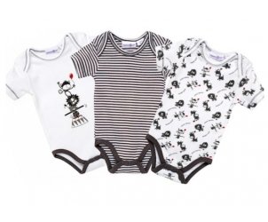 Giraffe and Friends Short Sleeved Bodysuits - 3pck