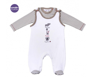 Giraffe and Friends Romper and Long Sleeved Bodysuit Set - Giraffe