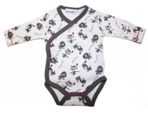 Giraffe and Friends Long Sleeved Kimono Bodysuit - Circus