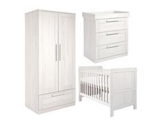 Atlas Cot Bed, Dresser & Wardrobe