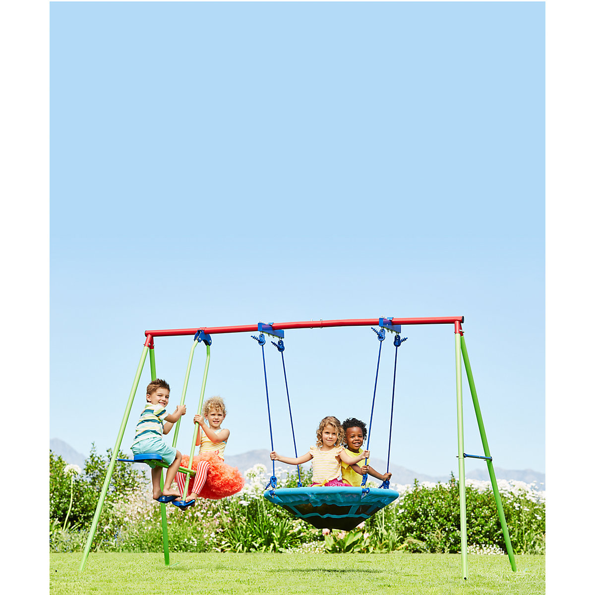 Multi store swing set