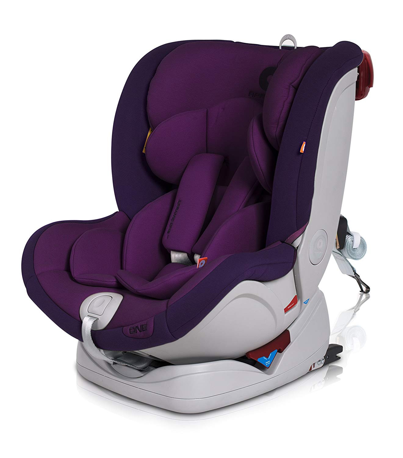 Purple infant car seat top