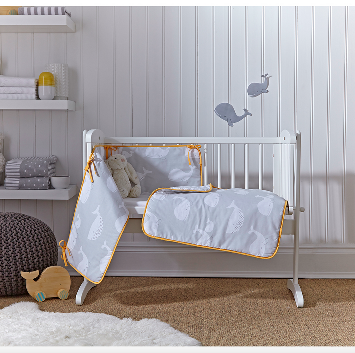 Clair de Lune Whales crib quilt and bumper set Reviews