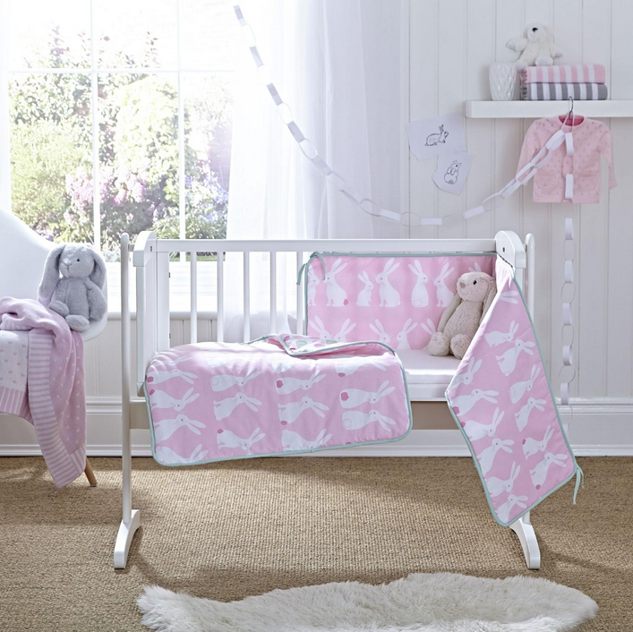 Clair de Lune Rabbits crib set quilt and bumper Reviews