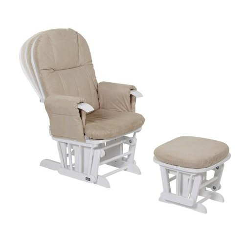 Glider chair top with stool