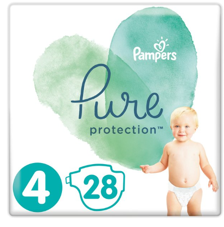 pampers pure nappies size 4