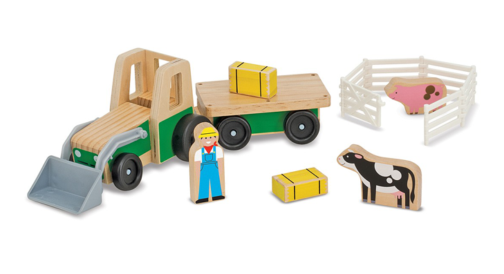 Melissa and doug farm and sale tractor set
