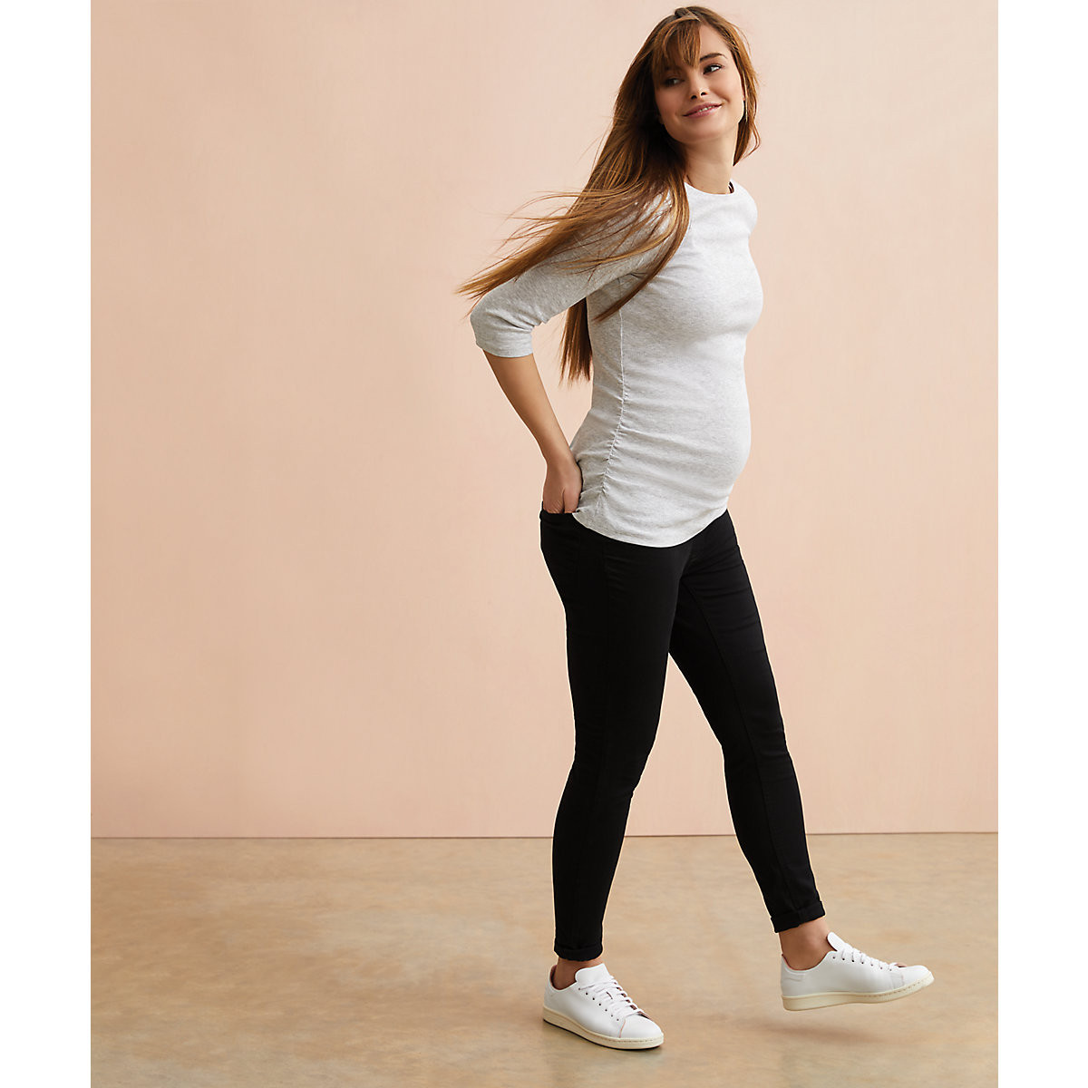 under bump skinny jeans