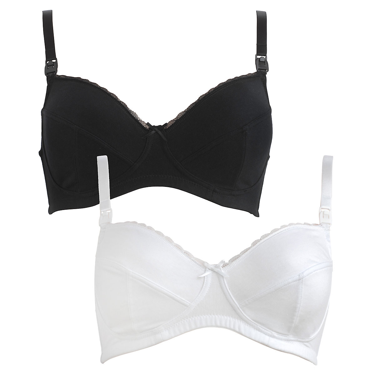 black and white nursing sleep bras - 2 pack - Blooming Marvellous