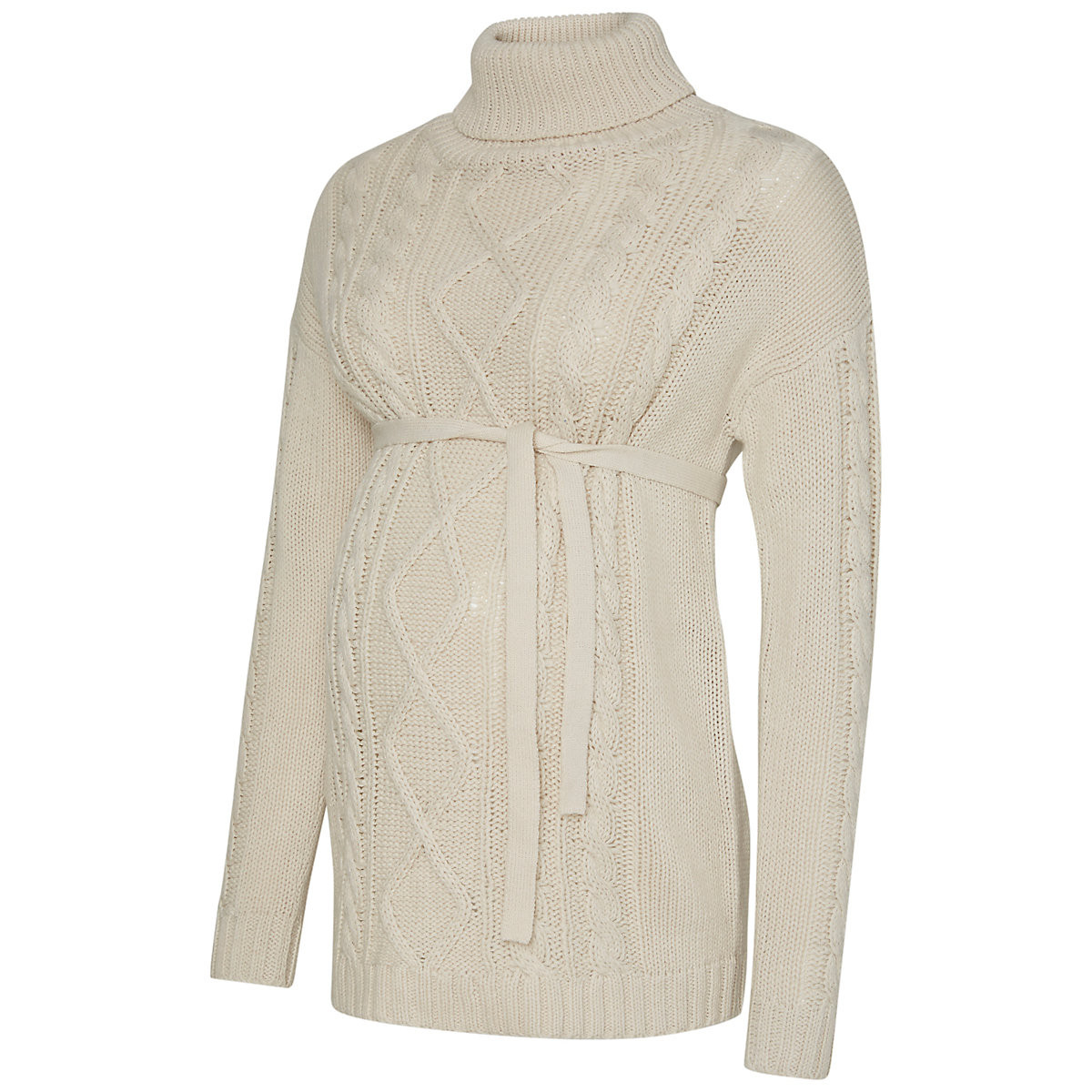 Cream cable knit roll neck jumper sale