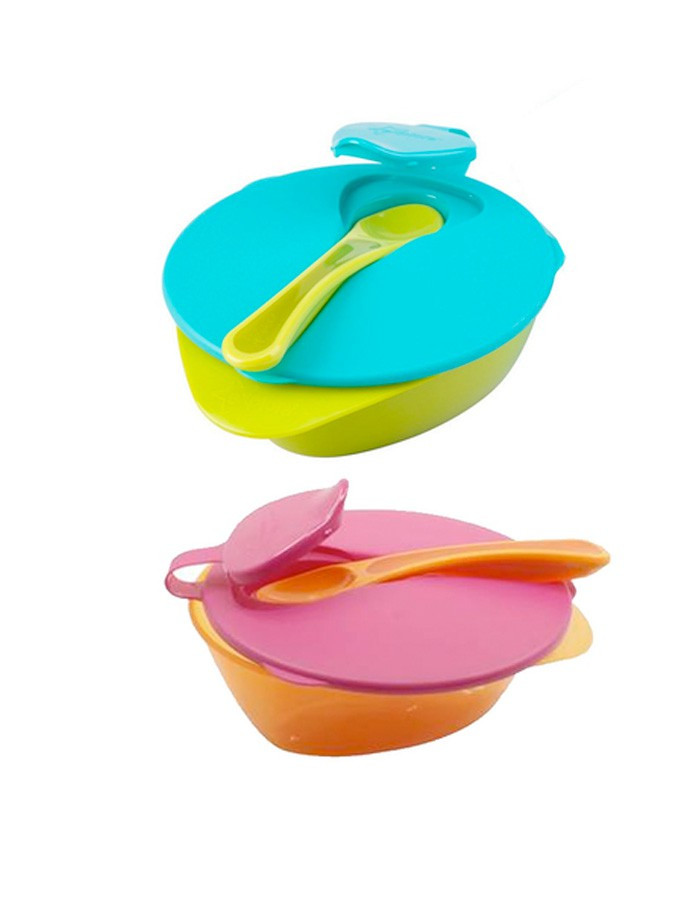 Tommee Tippee Baby Feeding Bowls With Spoon And Lid